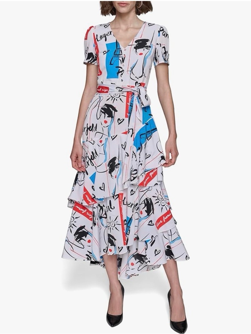 NWOT Karl Lagerfeld Abstract Bold Print Dress
